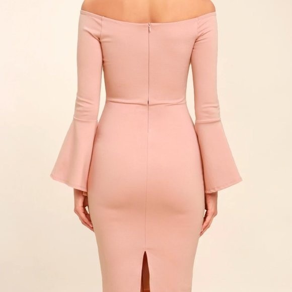 NWT Lulu's Off-the-Shoulder Midi Dress - Picture 9 of 9